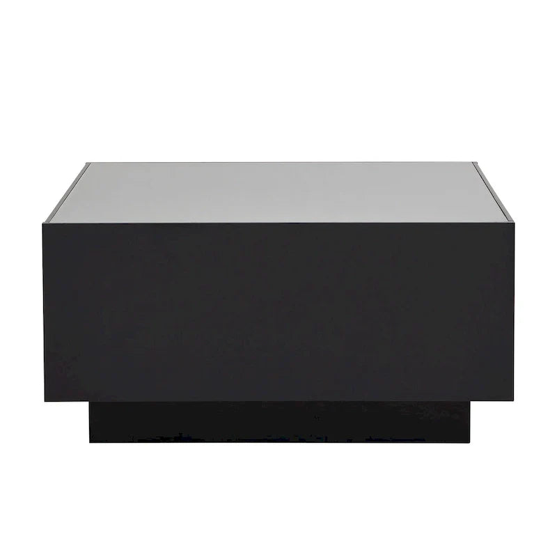 LED Coffee Table with Frosted Tempered Glass Top