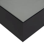LED Coffee Table with Frosted Tempered Glass Top