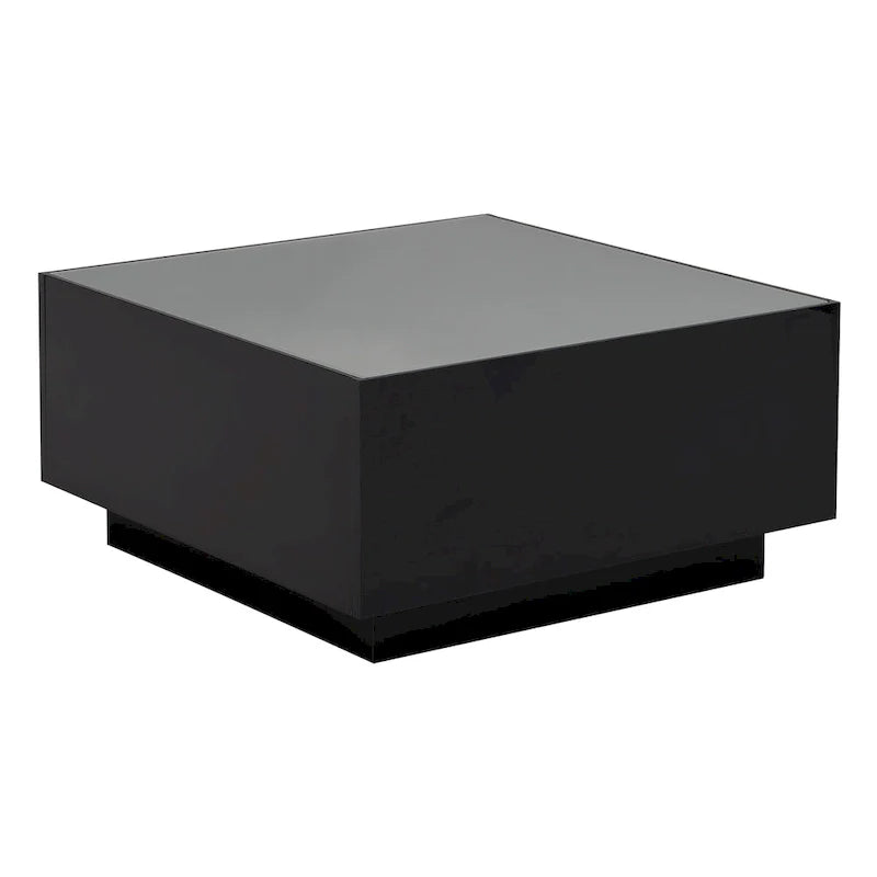 LED Coffee Table with Frosted Tempered Glass Top
