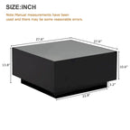 LED Coffee Table with Frosted Tempered Glass Top