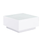 LED Coffee Table with Frosted Tempered Glass Top