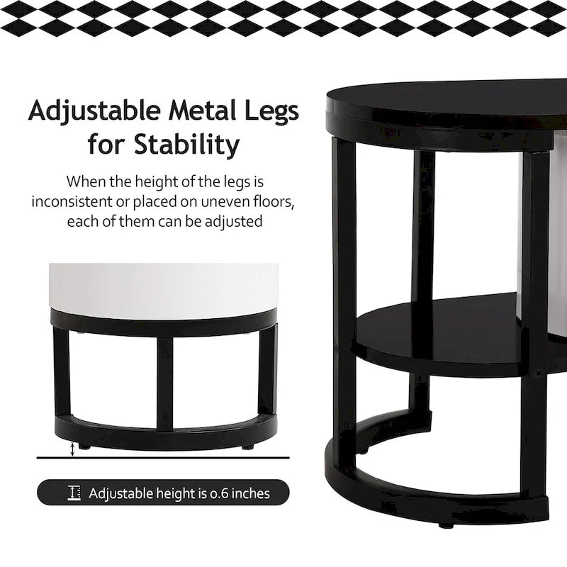 Extendable TV Stand with 3 Drawers and Metal Adjustable Legs (Fits TVs up to 75 Inches)