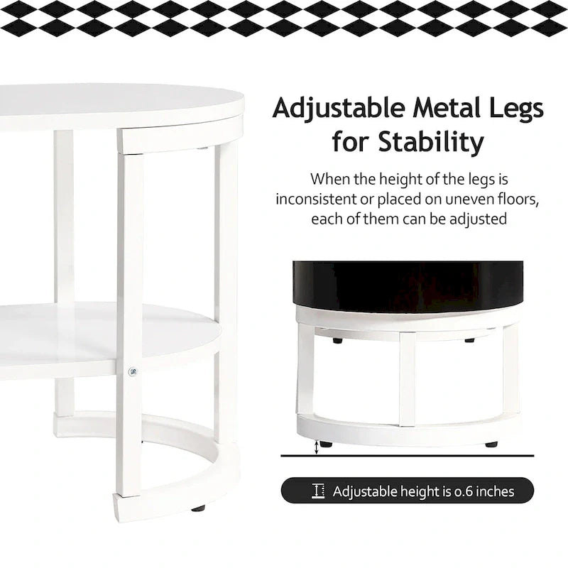 Extendable TV Stand with 3 Drawers and Metal Adjustable Legs (Fits TVs up to 75 Inches)