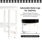Extendable TV Stand with 3 Drawers and Metal Adjustable Legs (Fits TVs up to 75 Inches)
