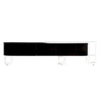 Extendable TV Stand with 3 Drawers and Metal Adjustable Legs (Fits TVs up to 75 Inches)