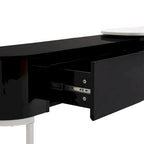 Extendable TV Stand with 3 Drawers and Metal Adjustable Legs (Fits TVs up to 75 Inches)