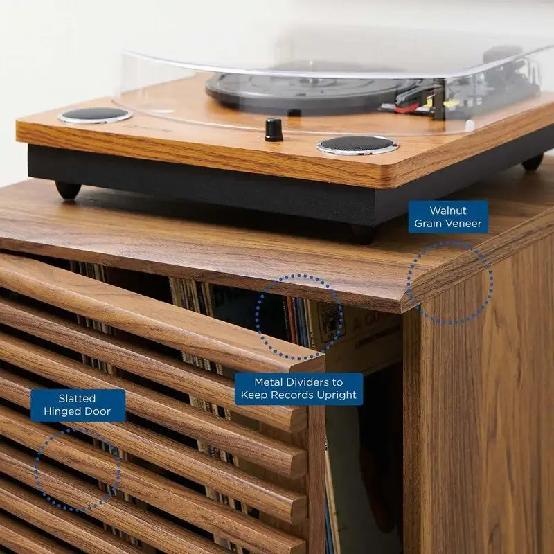 Vinyl Record Display Stand - 18.5L x 17.5W x 22H