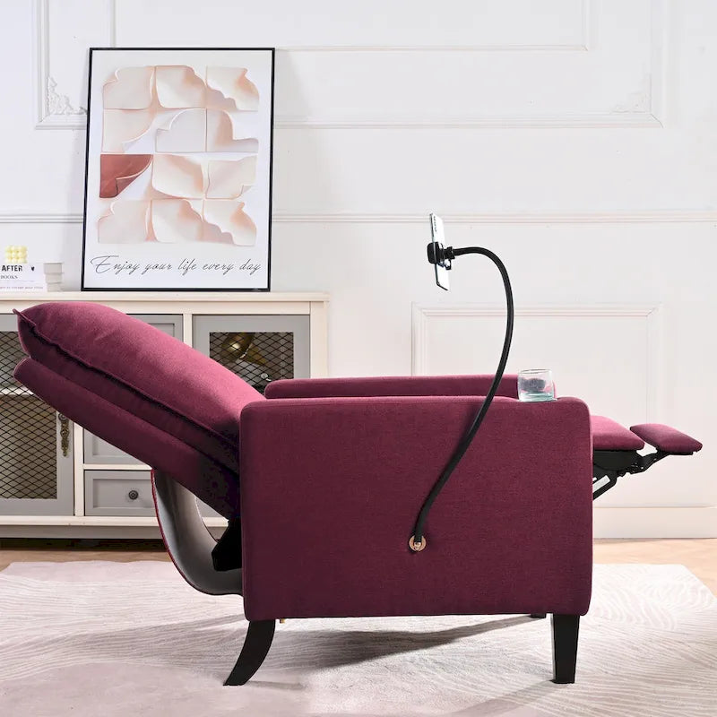 Adjustable Recliner Sofa with Cup Holder and Storage Pocket