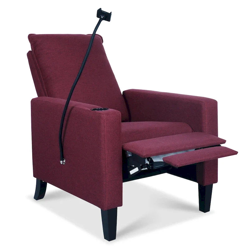 Adjustable Recliner Sofa with Cup Holder and Storage Pocket