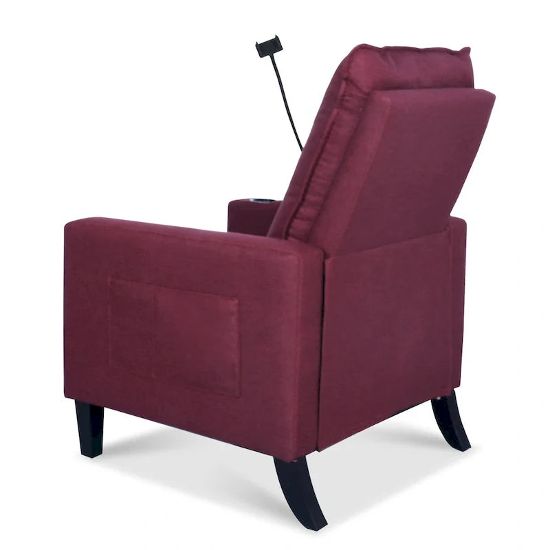 Adjustable Recliner Sofa with Cup Holder and Storage Pocket