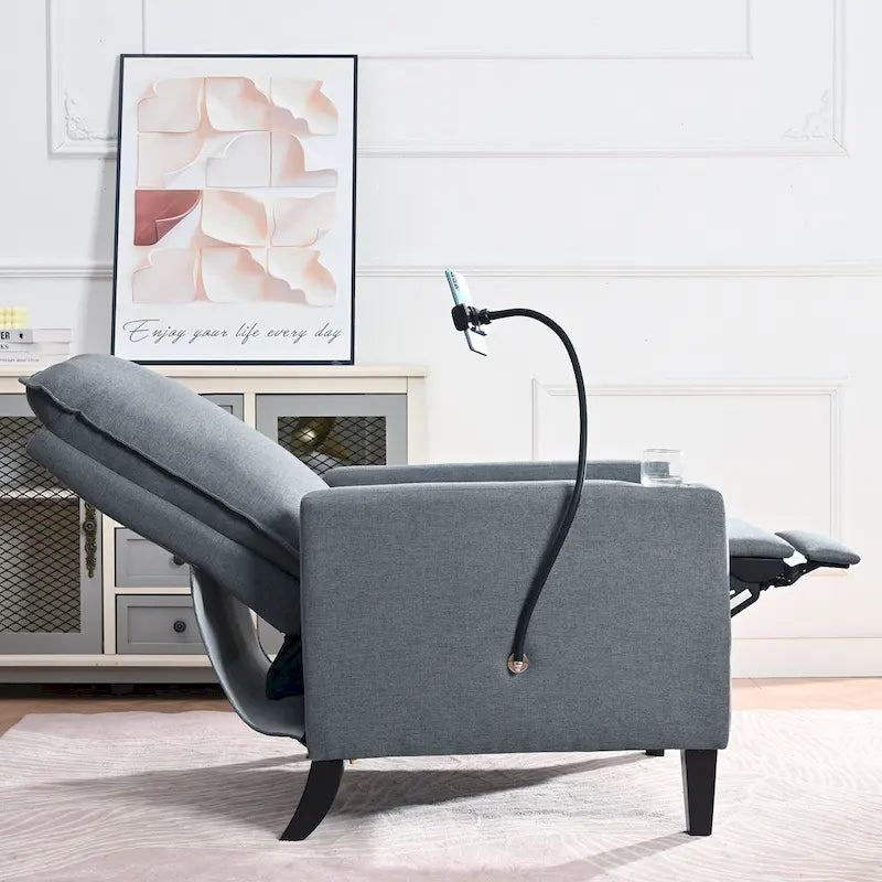 Adjustable Recliner Sofa with Cup Holder and Storage Pocket