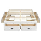 Full Size Platform Bed with 6 Storage Drawers