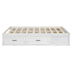 Full Size Platform Bed with 6 Storage Drawers