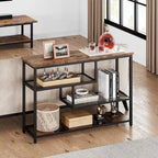 4-Tier Console Table with Storage Shelves