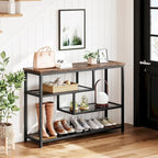 4-Tier Console Table with Storage Shelves