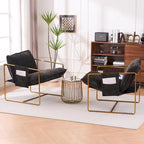Accent Arm Chair with Metal Frame (Set of 2)