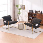 Accent Arm Chair with Metal Frame (Set of 2)