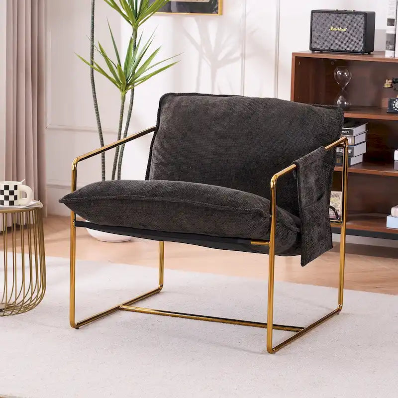 Accent Arm Chair with Metal Frame (Set of 2)