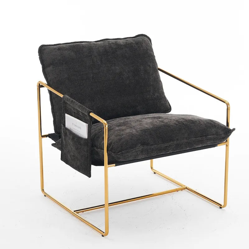 Accent Arm Chair with Metal Frame (Set of 2)
