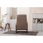 Upholstered Rocking Chair with Wood Legs and Side Pockets