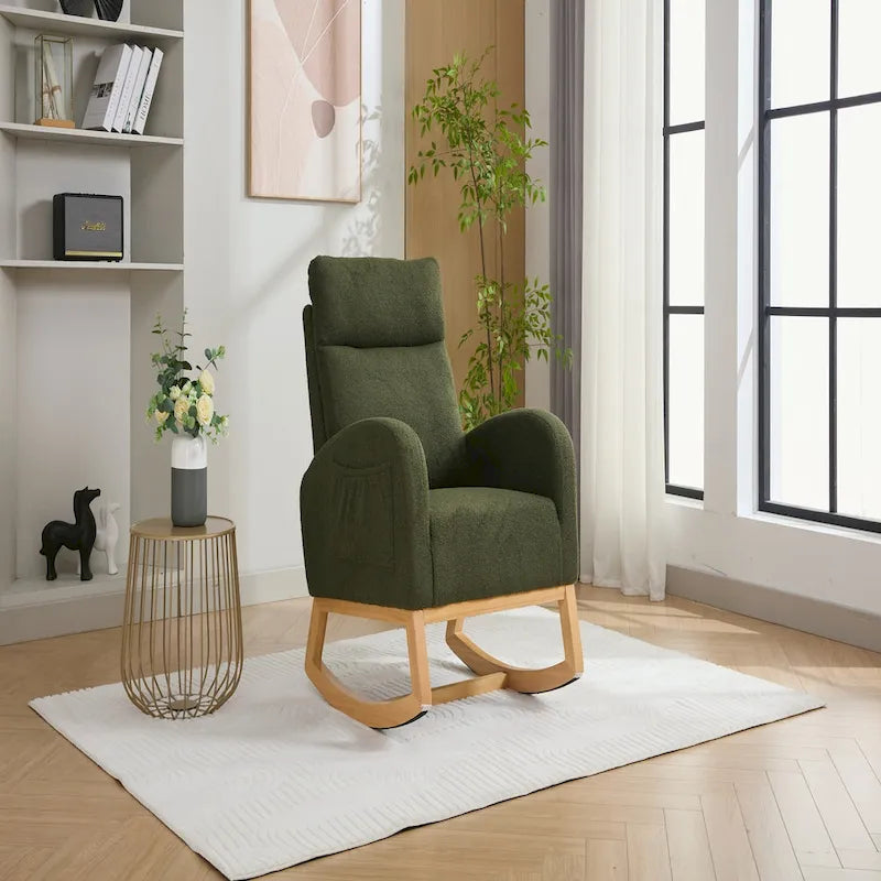 Fabric Upholstered Rocking Chair