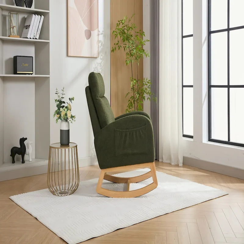 Fabric Upholstered Rocking Chair
