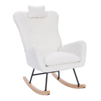 Upholstered Nursery Rocking Chair for Living Room and Bedroom