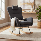 Upholstered Nursery Rocking Chair for Living Room and Bedroom