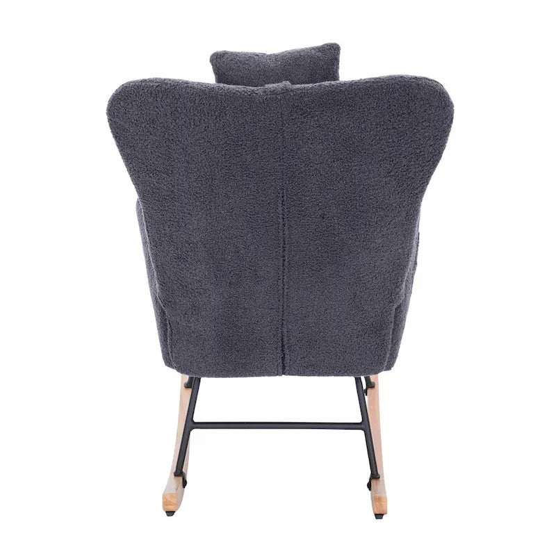Upholstered Nursery Rocking Chair for Living Room and Bedroom