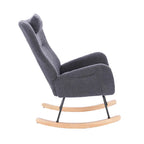 Upholstered Nursery Rocking Chair for Living Room and Bedroom