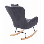Upholstered Nursery Rocking Chair for Living Room and Bedroom