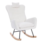 Upholstered Nursery Rocking Chair for Living Room and Bedroom