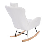 Upholstered Nursery Rocking Chair for Living Room and Bedroom