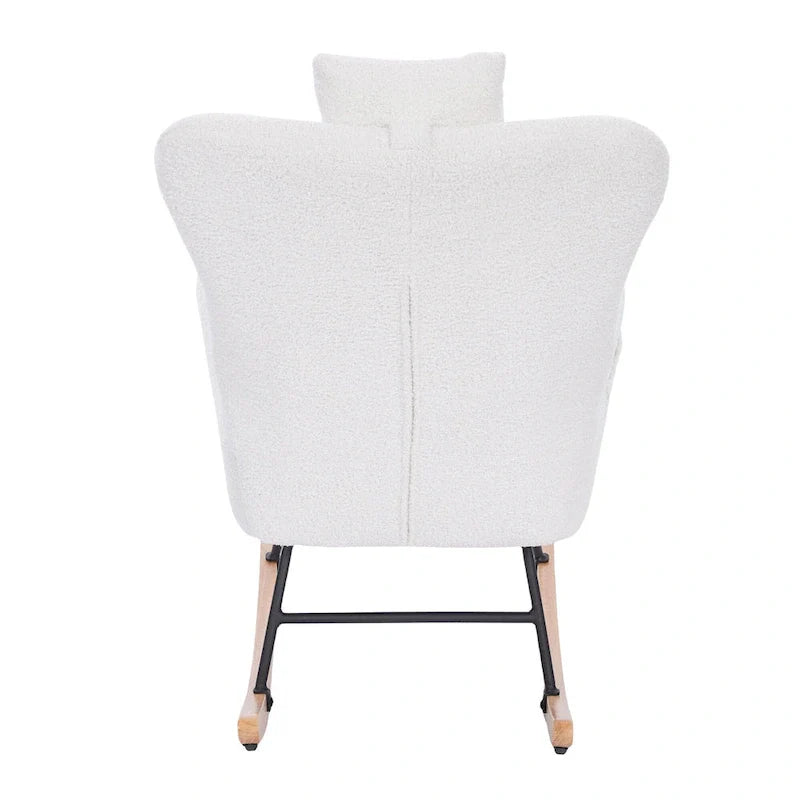 Upholstered Nursery Rocking Chair for Living Room and Bedroom