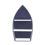 30.25 Blue Rowboat 3-Tier Wall Shelf