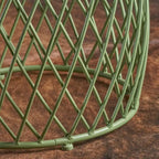 19-Inch Round Lattice Iron Side Table