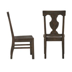 Wood Fiddle Back Dining Chairs (Set of 2)