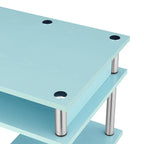 Brown Single-Person Desk with Shelves, No-Tool Assembly