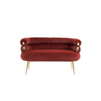 Velvet Upholstered Accent Chair with Metal Legs