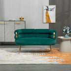 Velvet Upholstered Accent Chair with Metal Legs