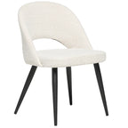 Mid-Century Modern French Boucle Upholstered Dining Chair