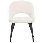 Mid-Century Modern French Boucle Upholstered Dining Chair