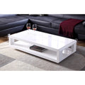 48 Modern Euro White High Gloss Coffee Table