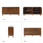 60 Mid-Century Modern Sideboard with Adjustable Shelves