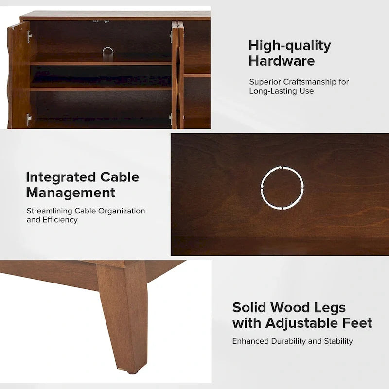 60 Mid-Century Modern Sideboard with Adjustable Shelves