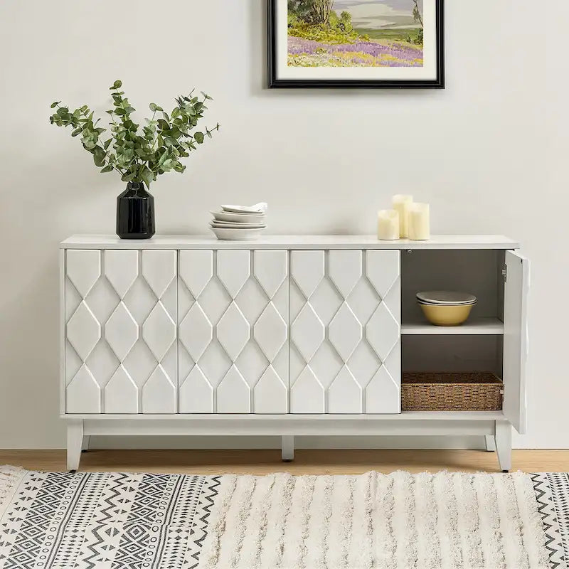 60 Mid-Century Modern Sideboard with Adjustable Shelves