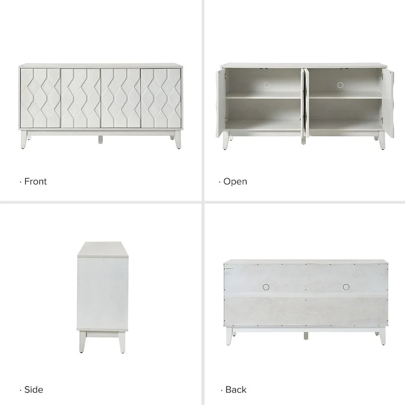 60 Mid-Century Modern Sideboard with Adjustable Shelves