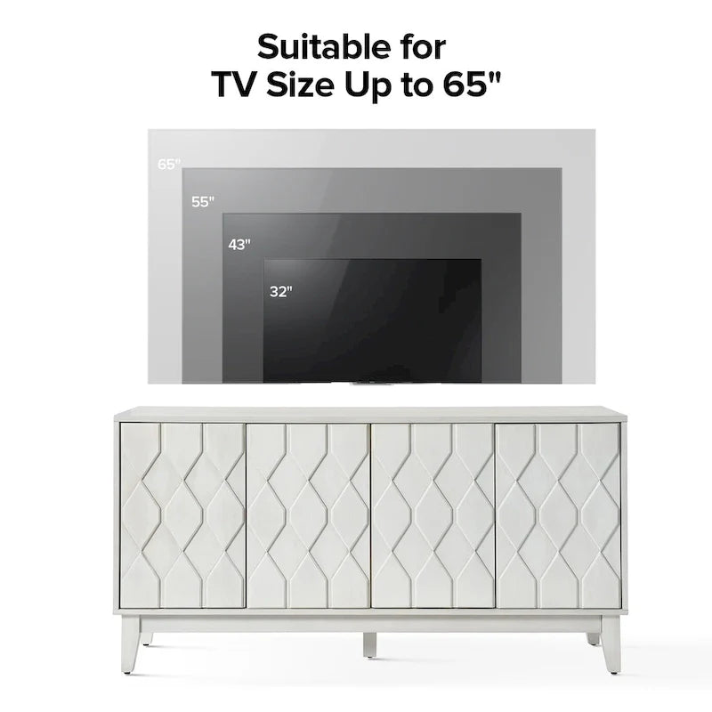 60 Mid-Century Modern Sideboard with Adjustable Shelves