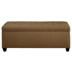 Button-Tufted Shoe Storage Bench with Upholstered Seat