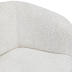 Charcoal Grey / Black / Off-White Boucle Accent Chair, Tuxedo Style, Curved Arms, Single Seat